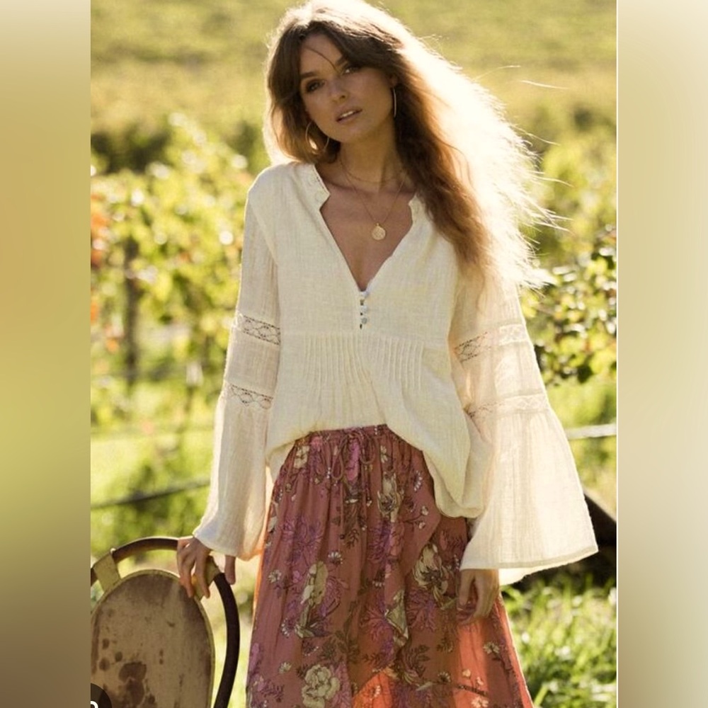 Spell Doe-Eyed Cream Blouse XL